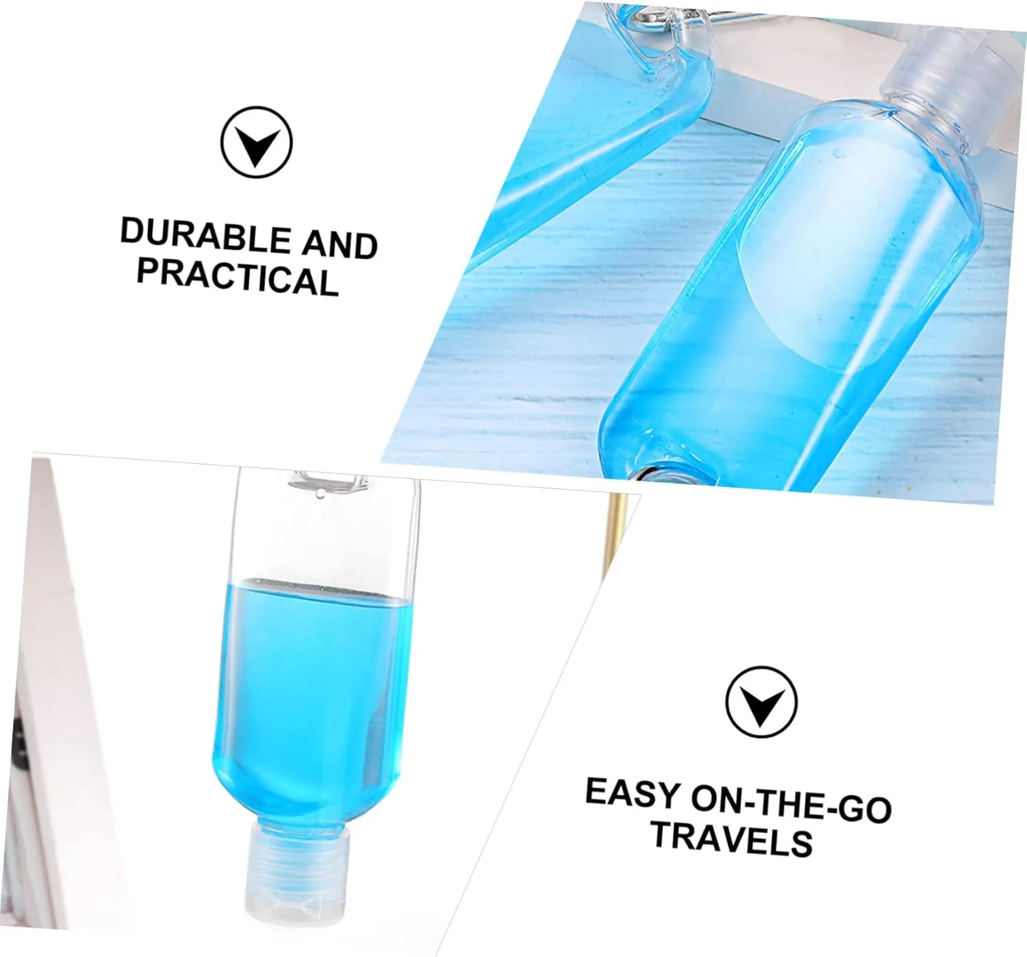 20 Pcs Travel Bottles Soap Liquid Mini Lotion Refillable Bottles Container Filling Sample Clamshell, Transparent Color, 11.5X4cm