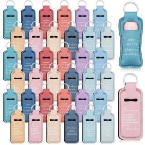 36 Pcs Lip Gloss Bulk Lipstick Holder Keychain Inspirational Lip Gloss Pouch Portable Holder for Women Graduation Employee Appreciation Gifts(Appreciation)