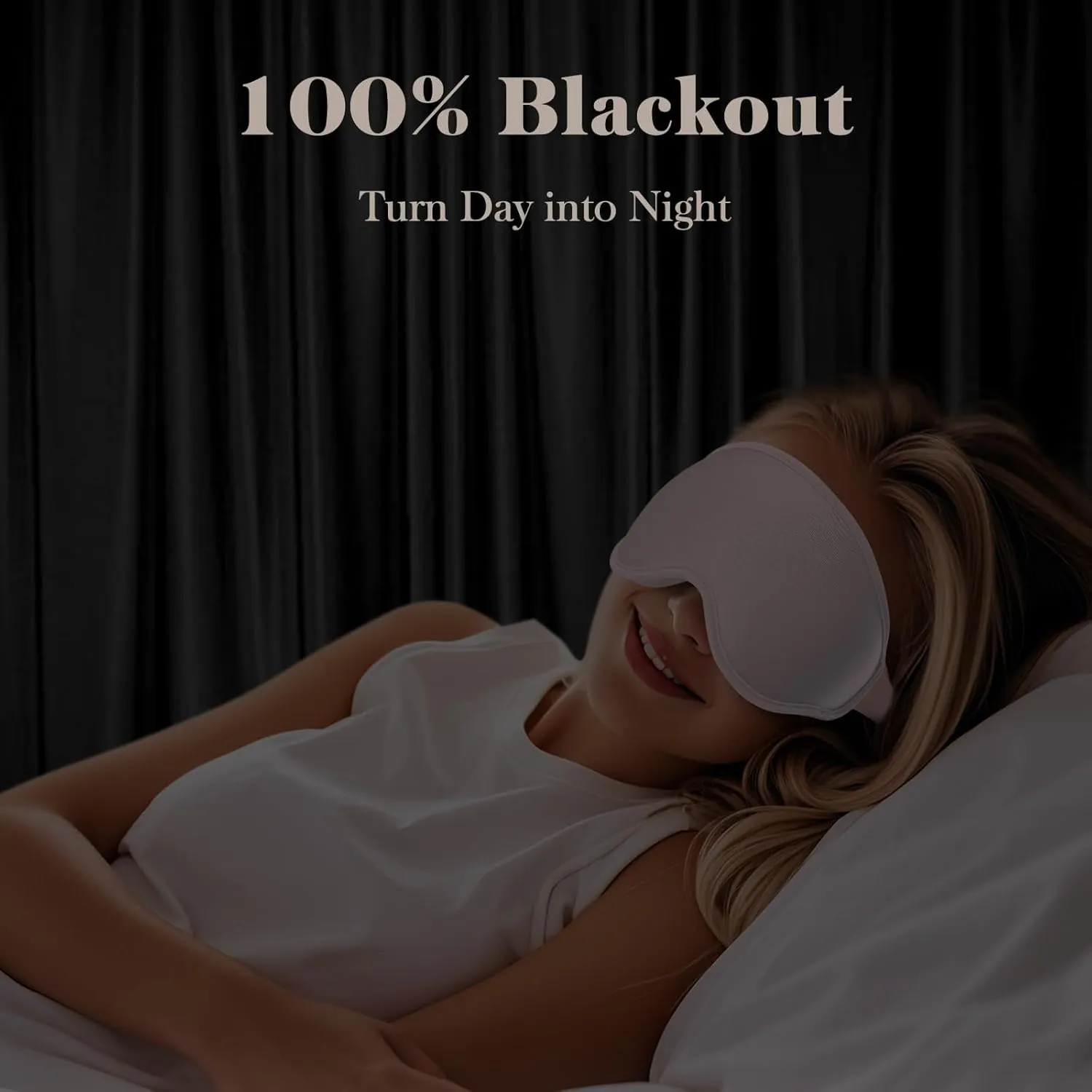3D Eye Mask Sleep Mask for Men & Women, 100% Pressure-Free & Light Block-Out Eye Mask for Sleep with Easy Adjustable Strap, Night Eye Cover for Travel, Pink