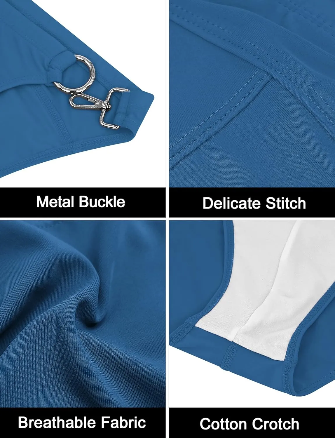 AIEOE Mens Swim Briefs Low Rise Quick Dry Swimsuit Athletic Training Swimwear Hook and Eye