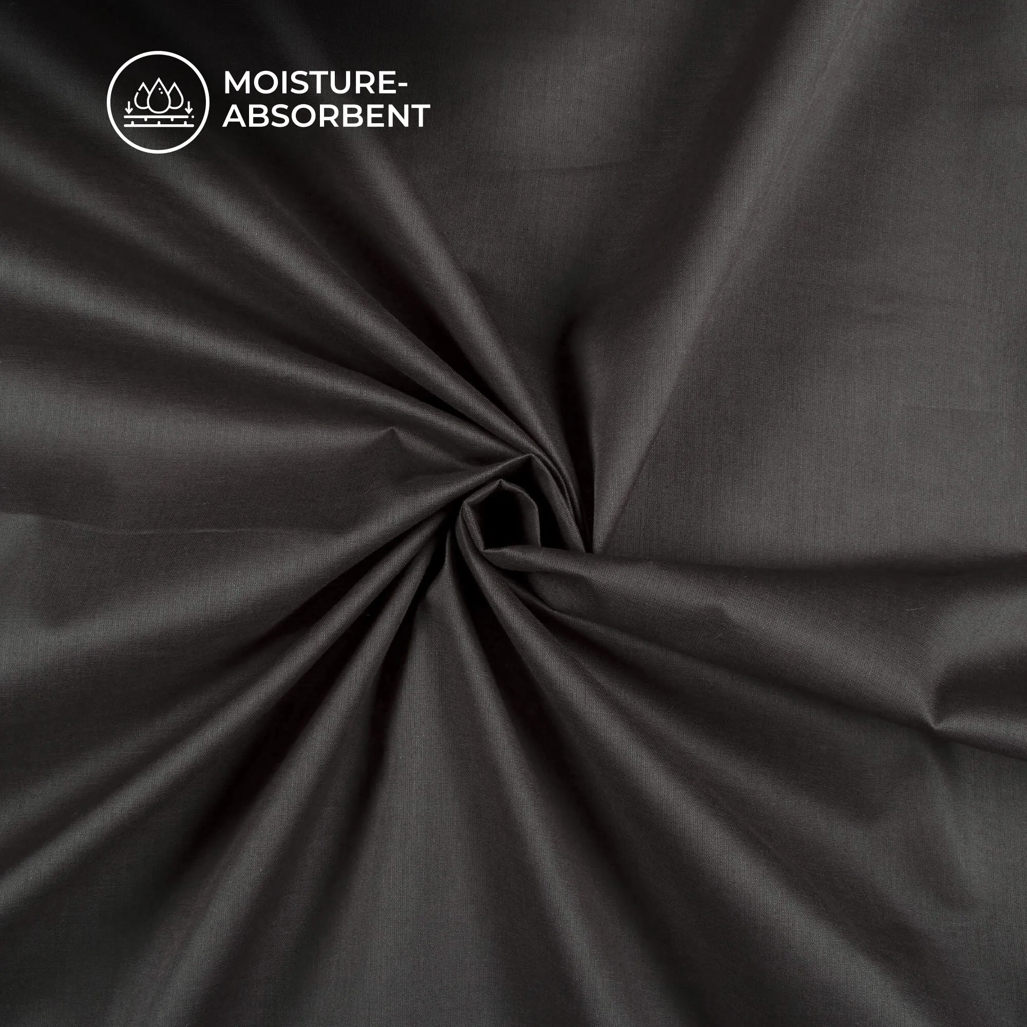 Anchor Grey Plain Cotton Mulmul Fabric