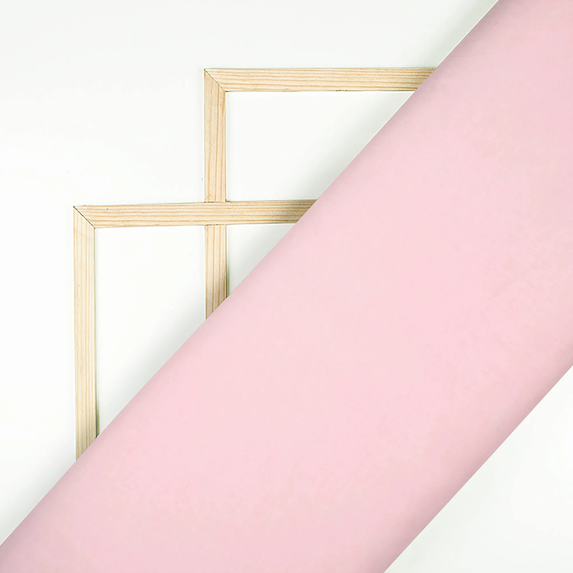 Baby Pink Plain Cotton Mulmul Fabric