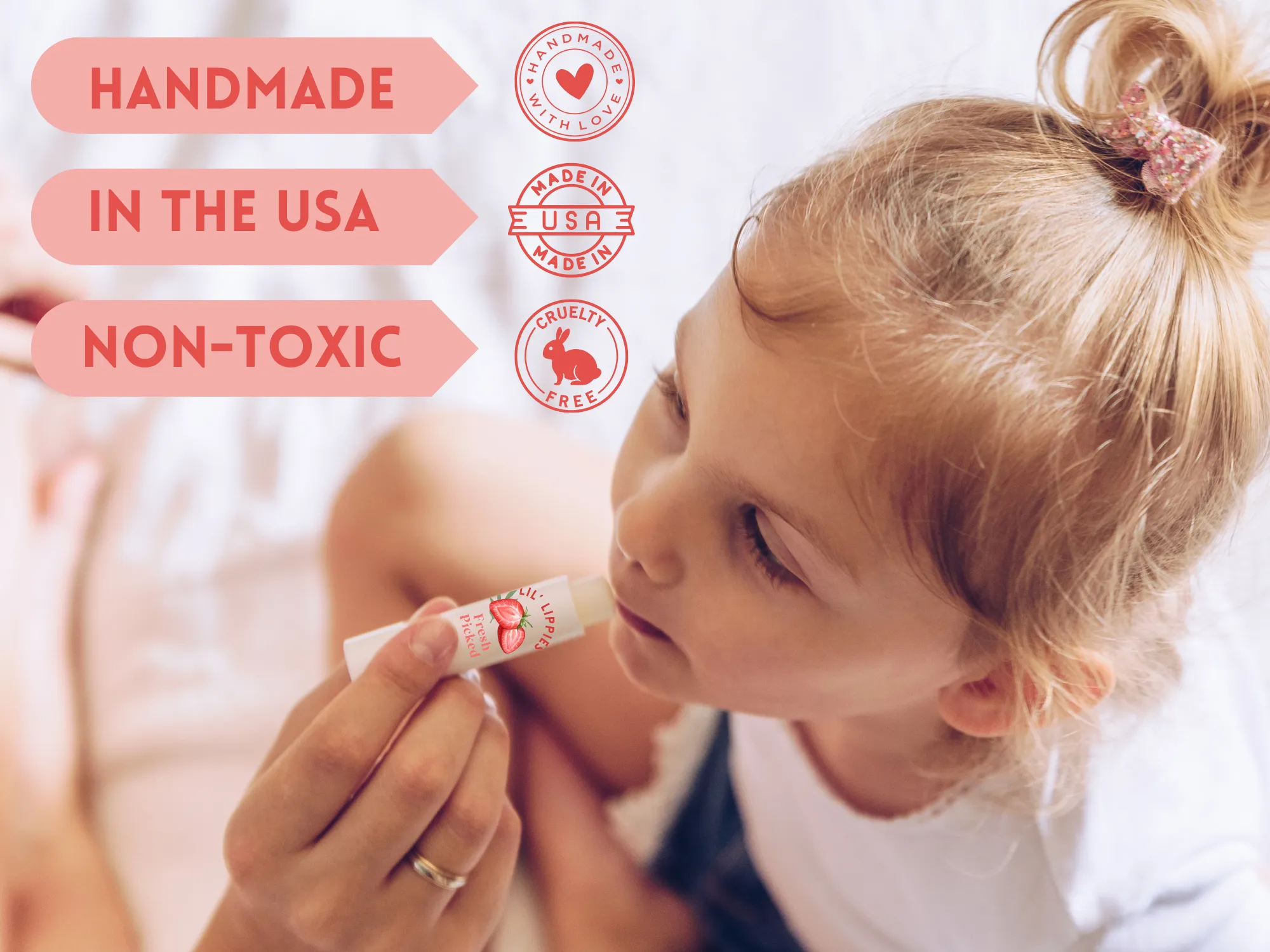 Candy Cane Lip Balm - Lil' Lippies Kids Peppermint