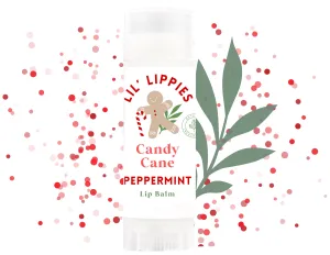 Candy Cane Lip Balm - Lil' Lippies Kids Peppermint