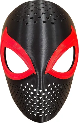 Cosplay Life Spider Face Shell With Lenses - Spider Mask - Halloween Costume Accessory (Miles, 25cm)