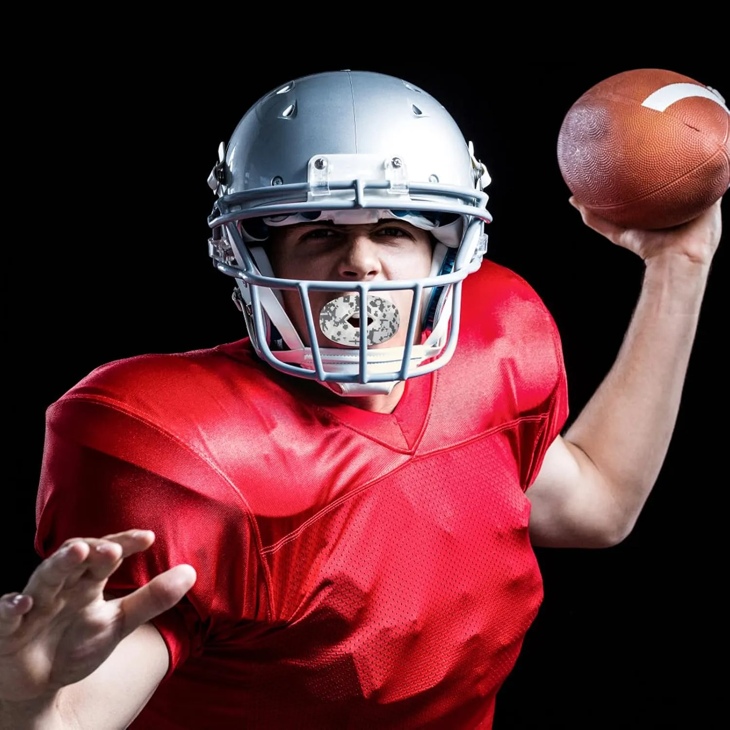 Football Mouth Guard with Strap, Breathable MouthGuard for Youth and Adults, Teeth and Lip Protector