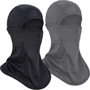 Headshion Cooling Balaclava Face Mask Men Women Summer, 2-Pack Lightweight Ski Mask Helmet Liner with Long Neck Coverage