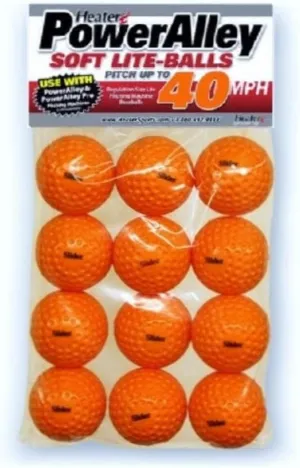 Heater Sports Slider 40 MPH Orange Soft Foam Balls - 1 Dozen, Lightweight, Accurate, and Long-Lasting, | Ideal for Batting and Fielding Practice for All Ages - SLB10