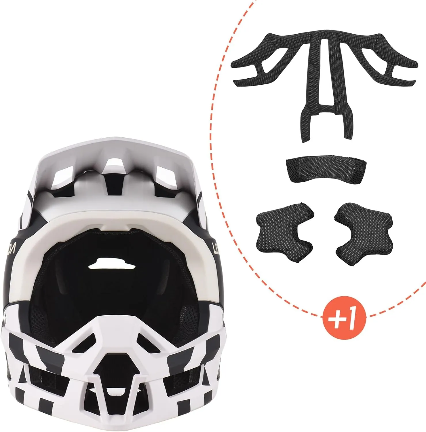 Lixada Adult Bike Helmet Full Face Mountain Bike Helmet Lightweight Bicycle Helmet Adult Cycling Helmet for Men Women 59-62CM