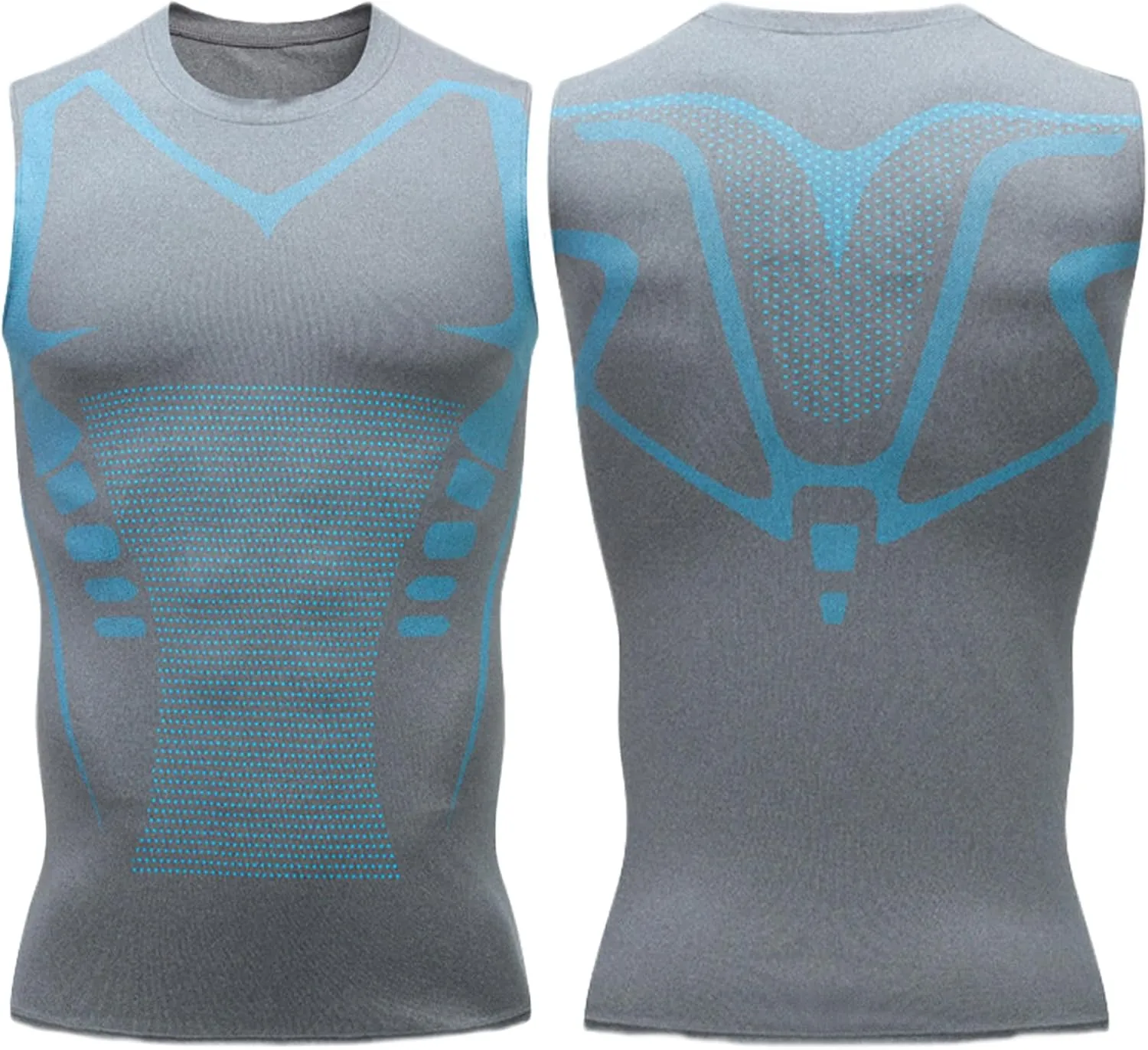Mens Slimming Compression Shirt, Slimming Undershirt Shirts for Men Body Shaper Vest Shapewear Tummy Control
