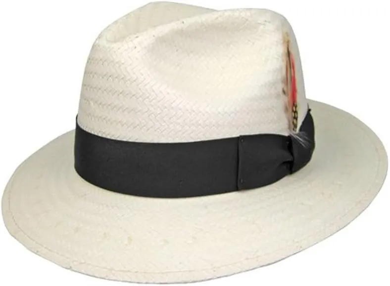 Miami Lite Straw Fedora Hat in Natural Cream