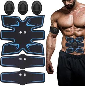 OSITO Muscle Trainer Intelligent Abs Stimulator Abdominal with 10 Extra Gel Pads, Abs Muscle Training Gear Muscle Toner for Men Women Portable Fitness Workout Home Equipment
