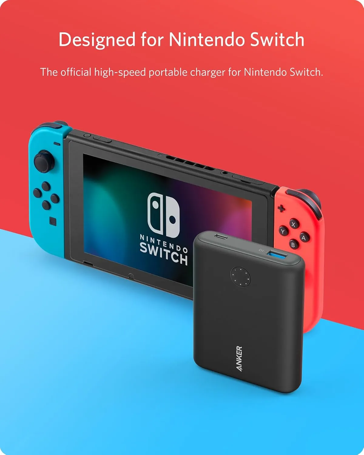 [Power Delivery] Anker PowerCore 13400 Nintendo Switch Edition, The Official 13400mAh Portable Charger for Nintendo Switch, for use with iPhone X/8, USB-C MacBooks, and More