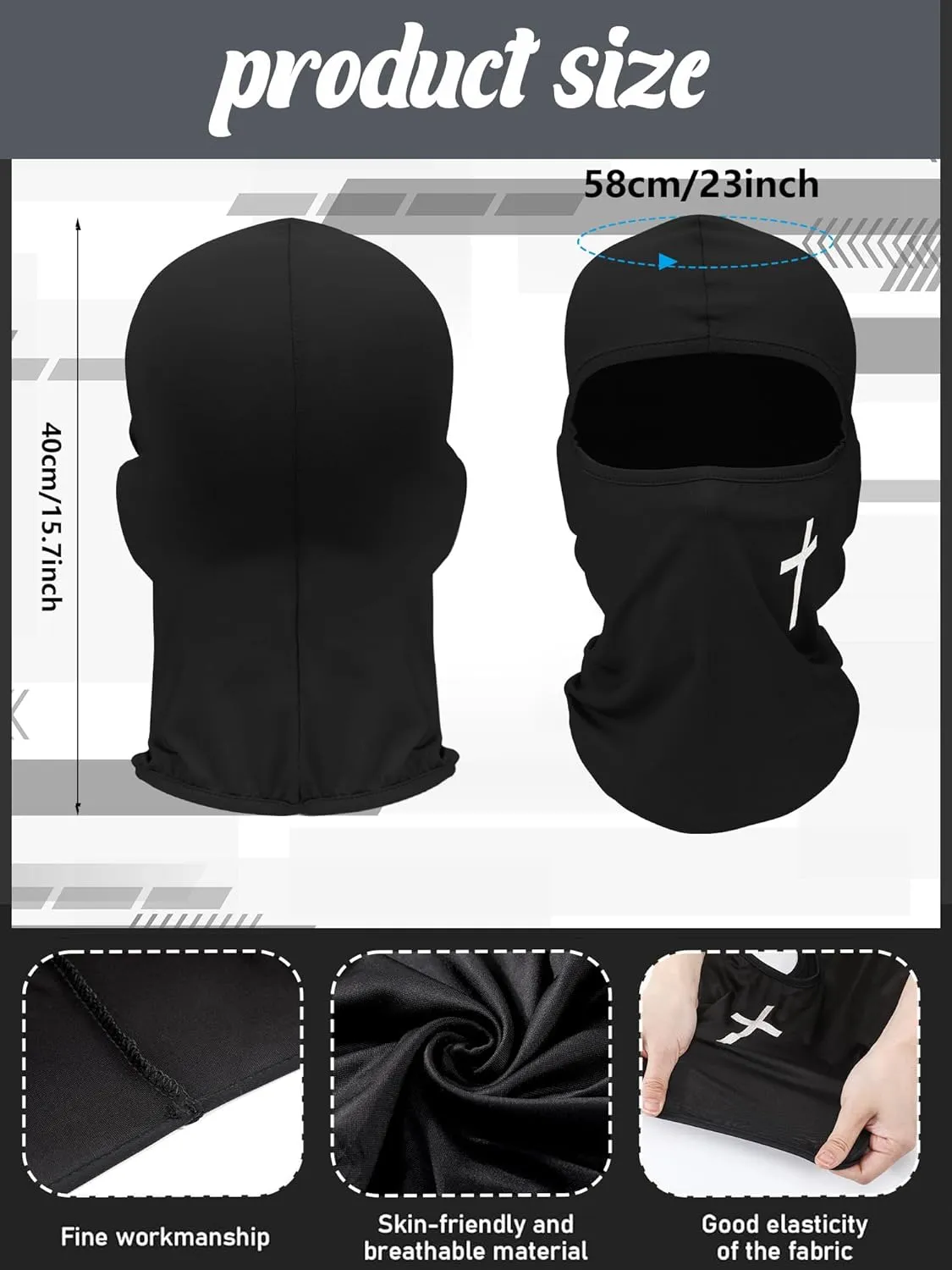 SATINIOR 6 Pcs Ski Mask Cover Balaclava Full Face Mask Summer Face Cover UV Protection Balaclava Men Women Outdoor Sports