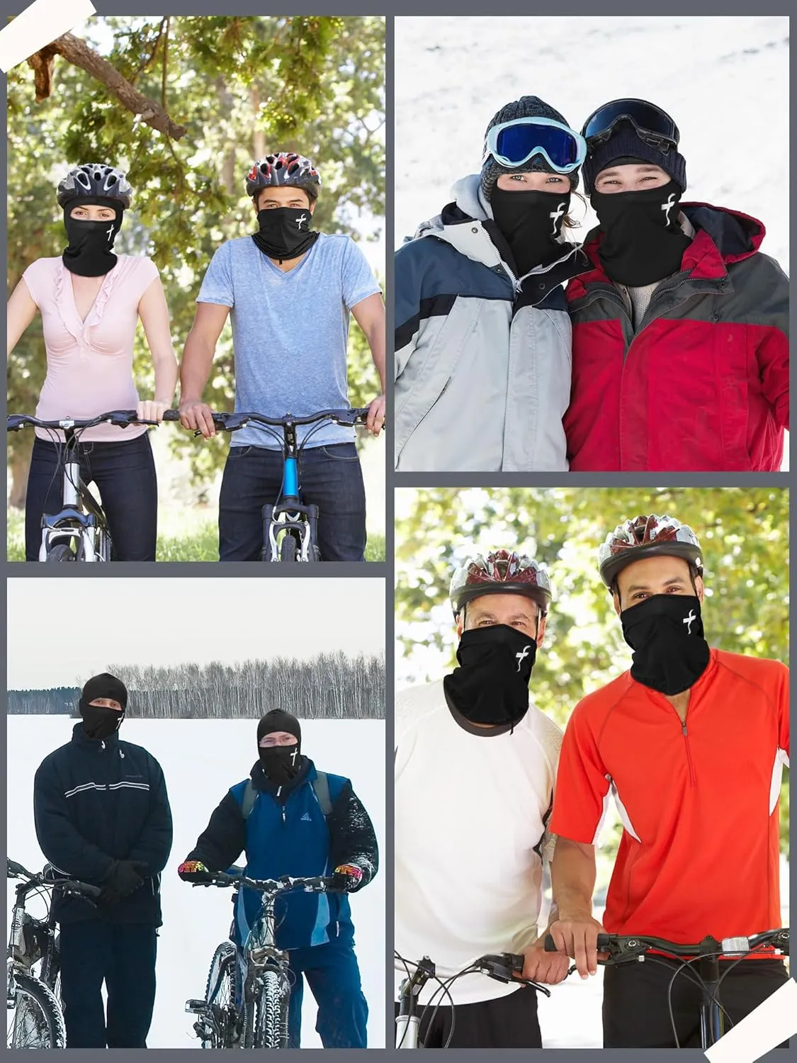 SATINIOR 6 Pcs Ski Mask Cover Balaclava Full Face Mask Summer Face Cover UV Protection Balaclava Men Women Outdoor Sports
