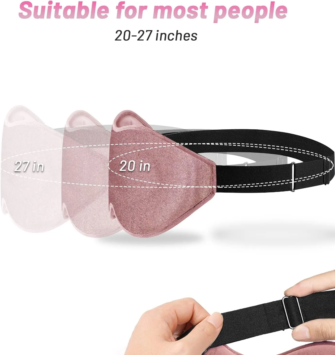 Sleep Eye Mask for Men Women, Lash Extensions 3D Sleeping Mask, Travel Blackout Night Blindfold Eye Shade Cover with Adjustable Strap (Pink-3D)