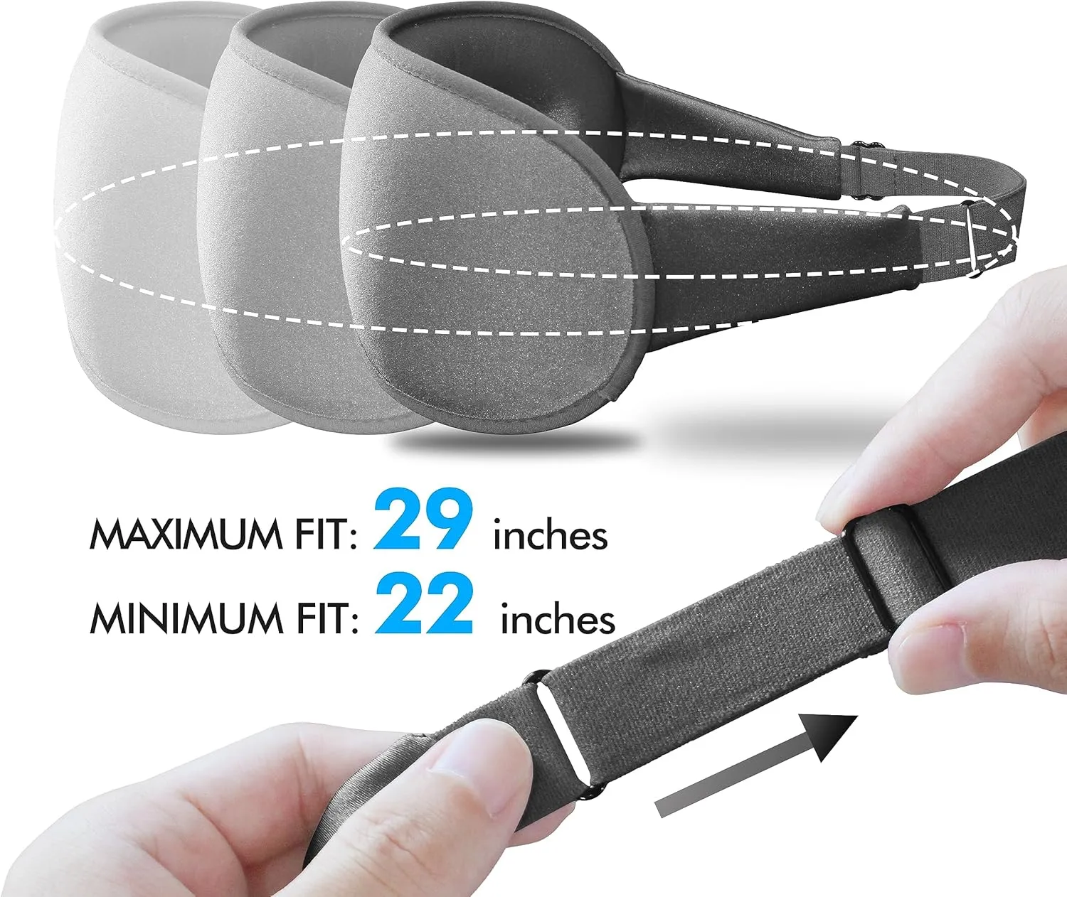 Sleep Eye Mask for Side Sleeper, Lash Extensions 3D Contoured Cup Sleeping Mask for Men Women, Travel Blackout Night Blindfold Eye Shade Cover with Adjustable Strap (Grey-Side Sleeper)