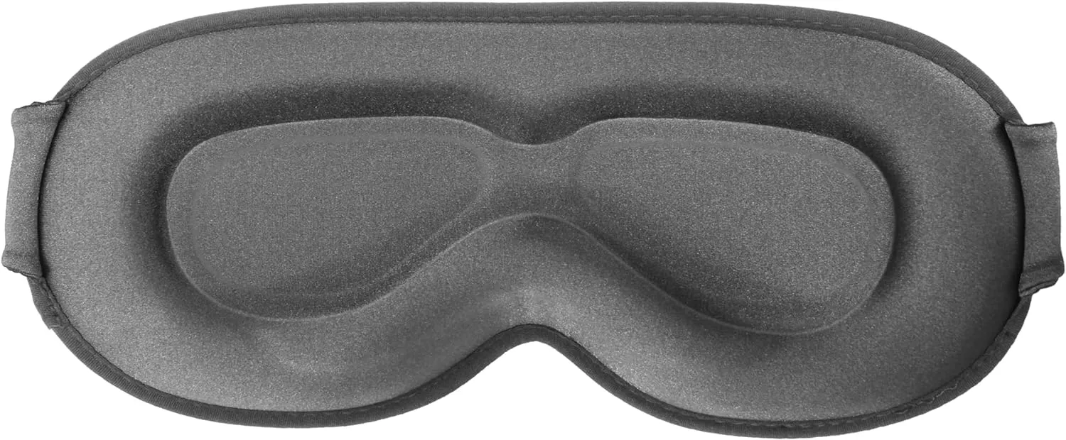 Sleep Eye Mask for Side Sleeper, Lash Extensions 3D Contoured Cup Sleeping Mask for Men Women, Travel Blackout Night Blindfold Eye Shade Cover with Adjustable Strap (Grey-Side Sleeper)
