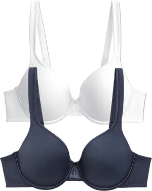 Vanity Fair Women's Bra with 2-Way Convertible Straps, Body Caress Full Coverage, Lightly Lined Cups up to DD