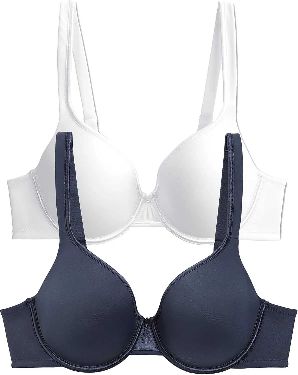 Vanity Fair Women's Bra with 2-Way Convertible Straps, Body Caress Full Coverage, Lightly Lined Cups up to DD