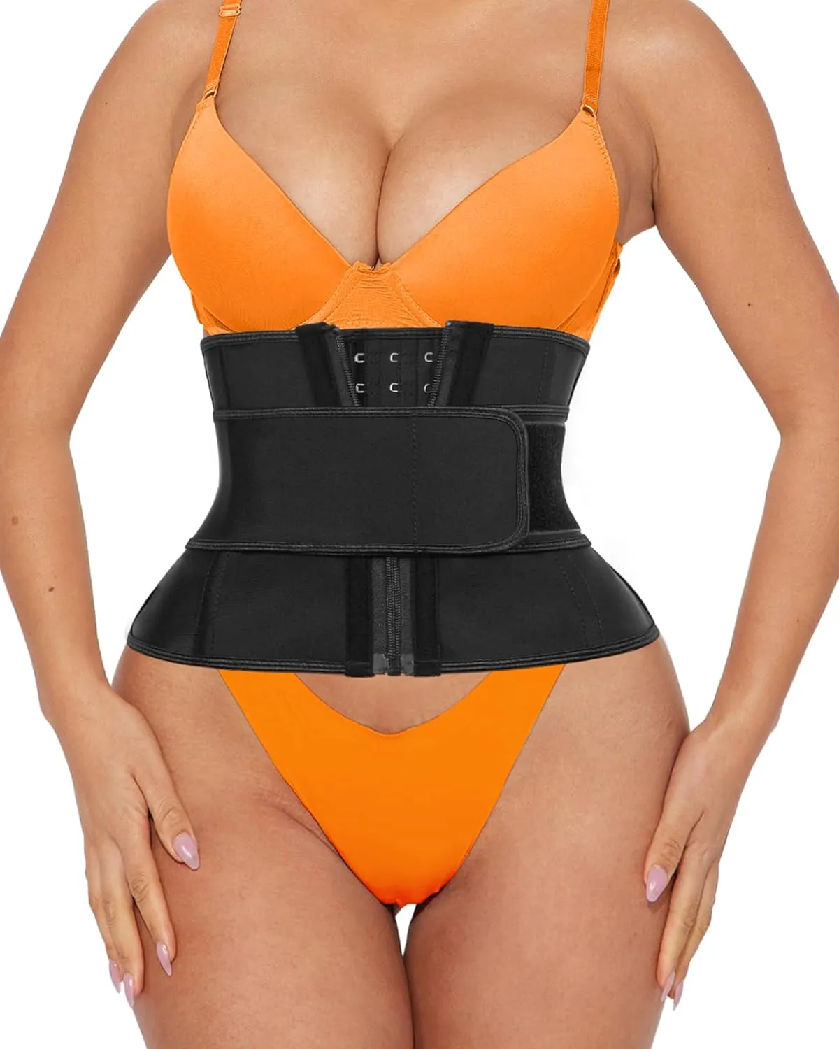 Women Waist Trainer Cincher 3 Straps - Tummy Control Sweat Girdle Workout Slim Belly Band for Weight Loss